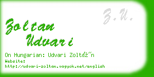 zoltan udvari business card